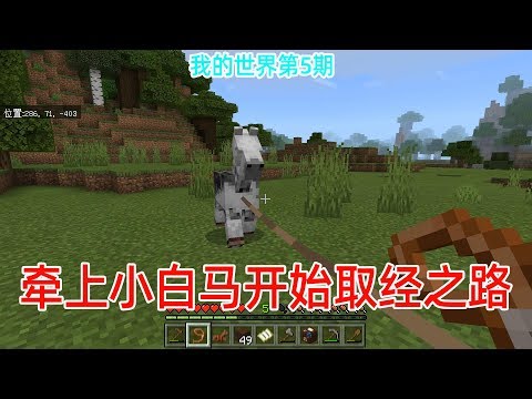 我的世界05: 外出探险觅得良驹,开始了一人一马的取经之路!